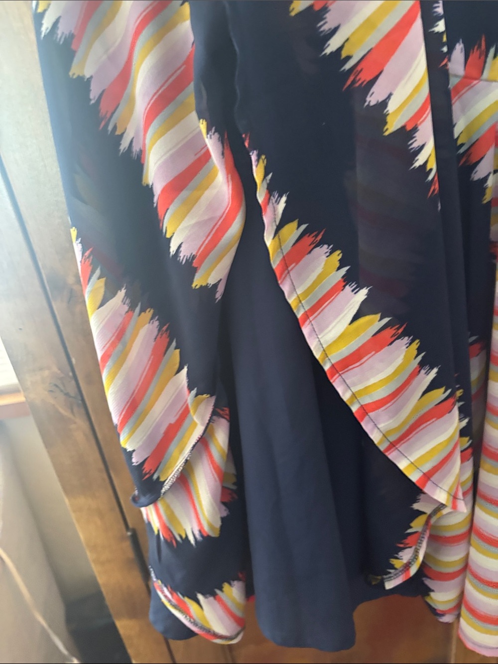 Maison Jules Black Sleeveless Skater Dress with Multicolor Stripe Accents - Picture 4 of 4